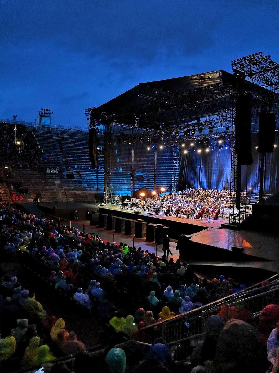 people performing on stage during nighttime